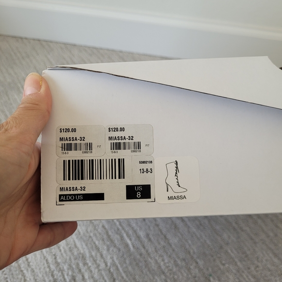 ALDO LACED HIGH HEEL BOOTIES ANKLE BOOTS - Picture 7 of 7